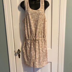 Avalanche Beige Patterned Athletic Mini Dress